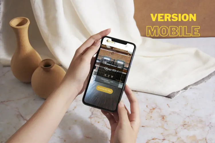 Image représentant la version téléphone mobile du site web